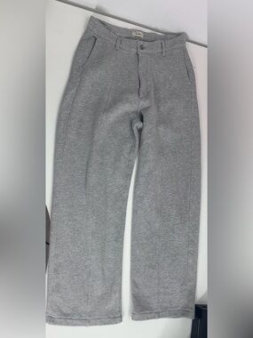 DL1961 Hepburn Knit Jogging Pants Gray Wide Leg Sweatpants Size 30